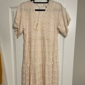 Orange Creek, med, cream lace dress